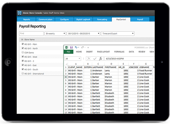 PayControl Screen