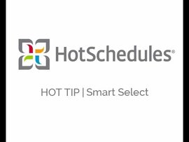 Hot Tip! Smart Select in the Scheduler